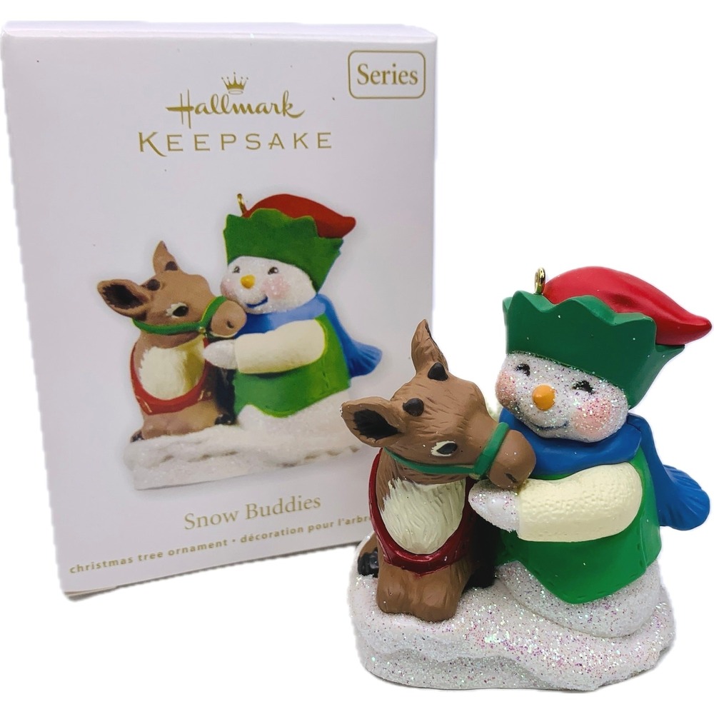 Hallmark SNOW BUDDIES Series #14 Keepsake Ornament 2011 Snowman Reindeer